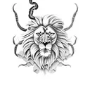 scorpion lion tattoo design idea