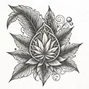 Incorporate elements of drug-related symbols like a cannabis leaf or a pill capsule into a mandala design representing balance and harmony in life choices tattoo design idea