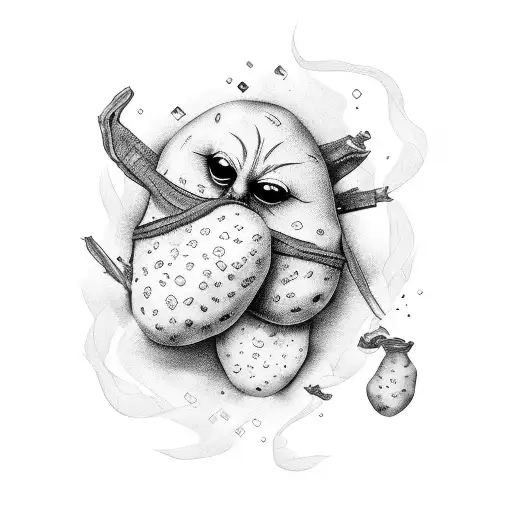 potato tattoo design idea