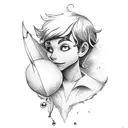 peter pan inspiration tattoo design idea