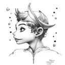 peter pan inspiration tattoo design idea