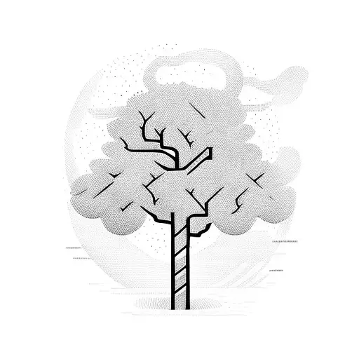 A money tree growing in a Swedish forest tattoo design idea