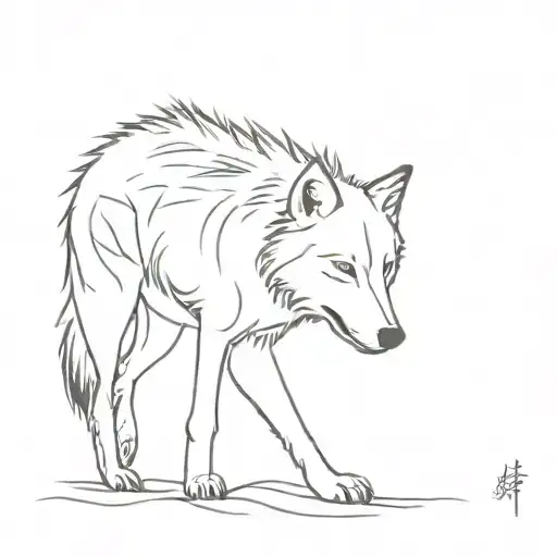 Grey Wolf tattoo design idea