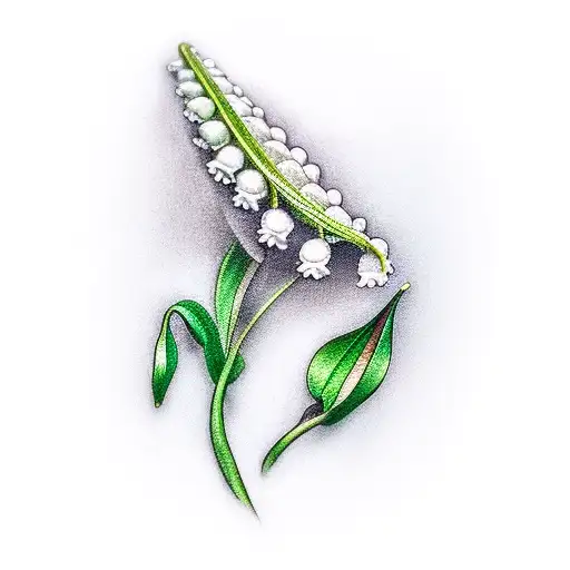 harmonica with lily of the valley  tattoo design idea