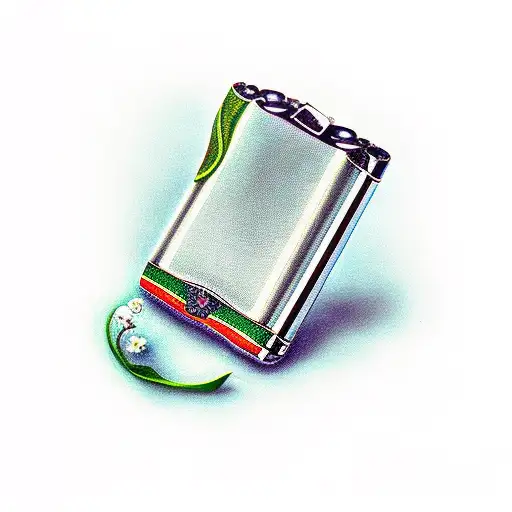 harmonica with lily of the valley  tattoo design idea