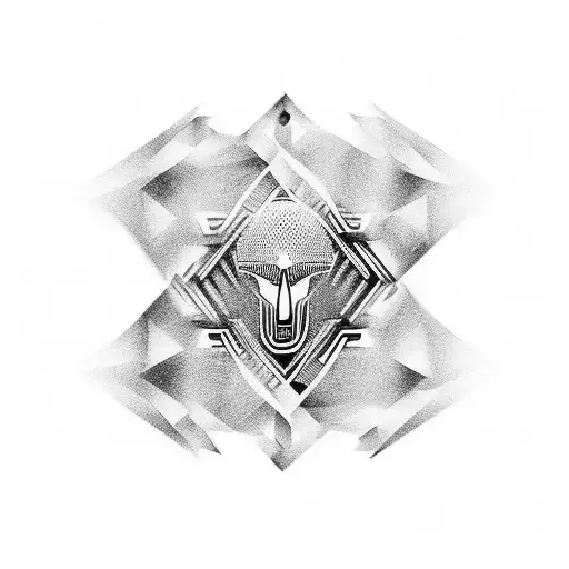 symetrical male chest exoesqueleton tattoo design idea