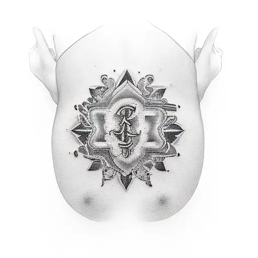 middle finger  tattoo design idea