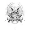 engine piston but connecting rod is DNA tattoo design idea