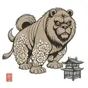 chow chow samurai gorilla tattoo design idea