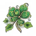 shamrock tattoo design idea