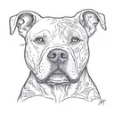 white pitbull #31 tattoo design idea