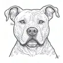 white pitbull #31 tattoo design idea