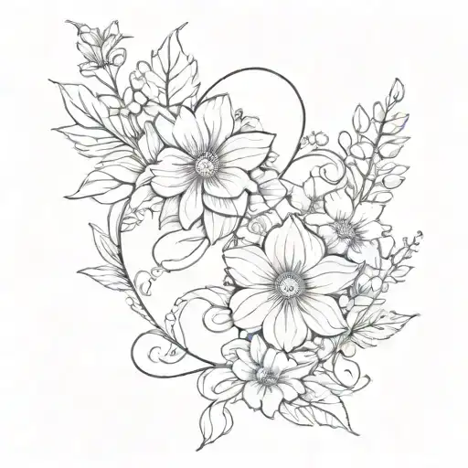 domestic abuse survivor, flowers, love tattoo design idea