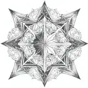 Islamic moon and star tattoo design idea