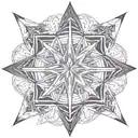 Islamic moon and star tattoo design idea