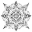 Islamic moon and star tattoo design idea