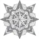 Islamic moon and star tattoo design idea