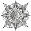 Islamic moon and star tattoo design idea