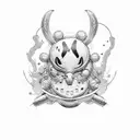 Deadmau5 head tattoo design idea