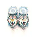 two wolves with text ( what is the most important step a man can take) tattoo design idea