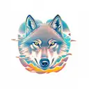 two wolves with text ( what is the most important step a man can take) tattoo design idea