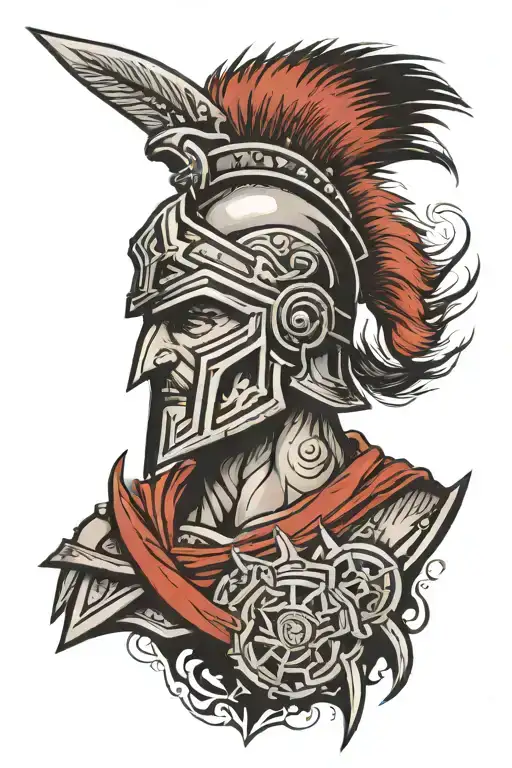 spartan warrior tattoo design idea