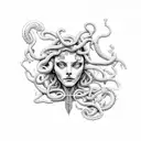 Medusa tattoo design idea