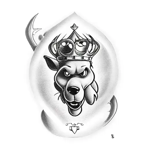Scooby Doo queen of hearts  tattoo design idea