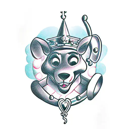 Scooby Doo queen of hearts  tattoo design idea