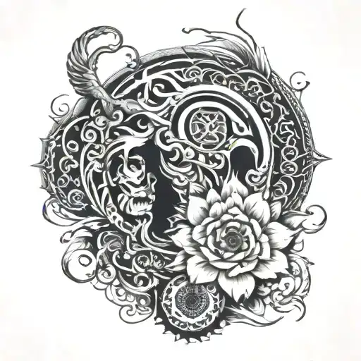 Tattoo that wraps around the rear delts and ends at the bicep  tattoo design idea