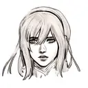 A realistic portrait of the client's favorite apex legends character surrounded by anime-inspired elements tattoo design idea