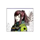 A realistic portrait of the client's favorite apex legends character surrounded by anime-inspired elements tattoo design idea