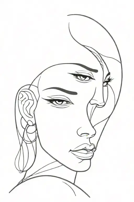 face of gemini zodiac oriental tattoo tattoo design idea