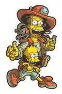 Film with footage of The Simpsons, Futurama, Rick and Morty, tattoo design idea