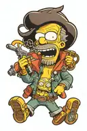 Film with footage of The Simpsons, Futurama, Rick and Morty, tattoo design idea