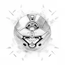 the robot from Arthur porges' story "The Ruum" tattoo design idea