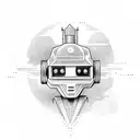 the robot from Arthur porges' story "The Ruum" tattoo design idea
