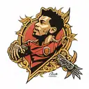 Benfica Eusebio tattoo design idea