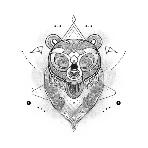 ayahuasca bear tattoo design idea