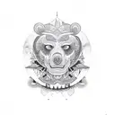 ayahuasca bear tattoo design idea