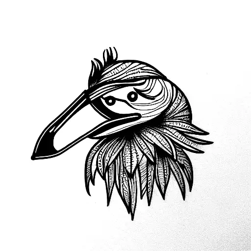 shoebill tattoo design idea