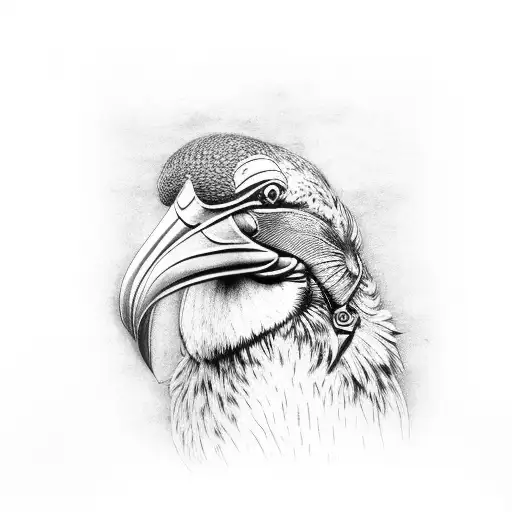 shoebill tattoo design idea