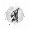 shoebill tattoo design idea