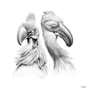 shoebill tattoo design idea