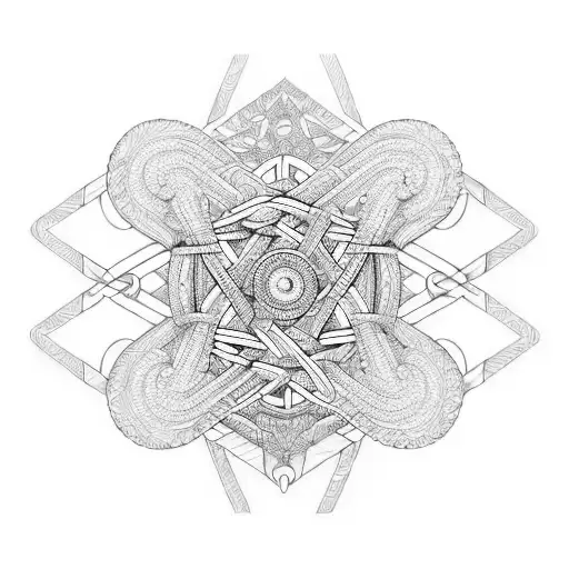 An intricate design of a bike chain intertwined with musical symbols tattoo design idea