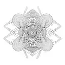 An intricate design of a bike chain intertwined with musical symbols tattoo design idea