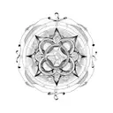 An intricate design of a bike chain intertwined with musical symbols tattoo design idea