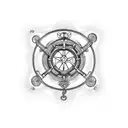 An intricate design of a bike chain intertwined with musical symbols tattoo design idea