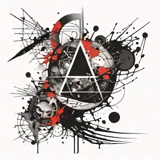 something dark side of the moon tattoo design idea