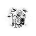 Pitbull  tattoo design idea